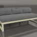 3D Modell Modulares Sofa, Abschnitt 4 (Gold) - Vorschau