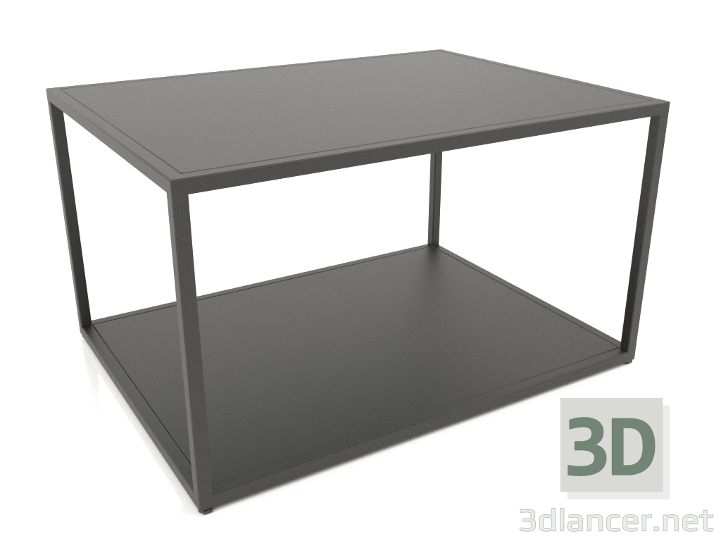 3d model Two-level rectangular coffee table (METAL, 80X60X50) - preview