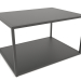 3d model Two-level rectangular coffee table (METAL, 80X60X50) - preview