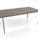 Modelo 3d Mesa de jantar com acabamento em folheado de ébano e pés de metal (200x106,6x75 cm) - preview