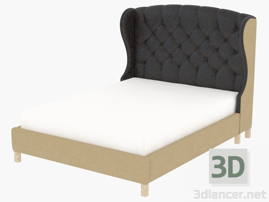 modello 3D Letto matrimoniale Meredian WING letto matrimoniale con telaio (5106Q Glove) - anteprima