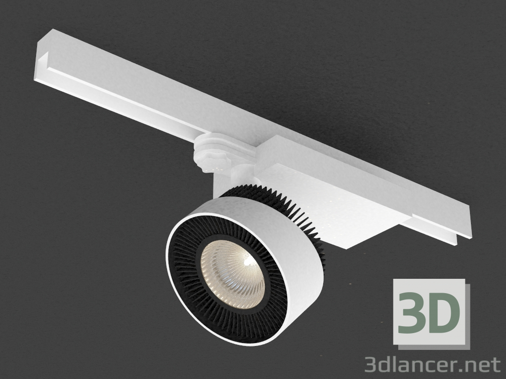 modello 3D lampada della pista del LED (DL18409_11WW-Track R Bianco) - anteprima