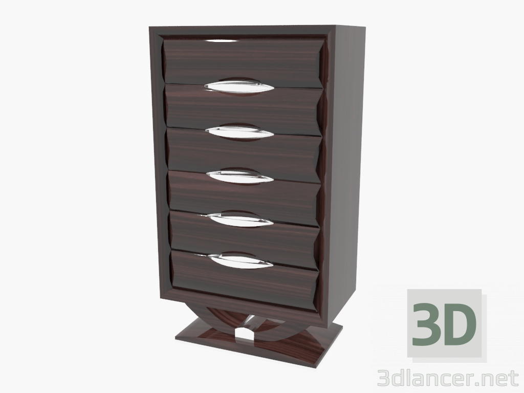 3d model High chest of drawers in classic style Lucky A6-05 - preview