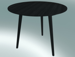 खाने की मेज बीच में (SK3, cm90cm, H 73cm, ब्लैक लैकेरेड ओक)