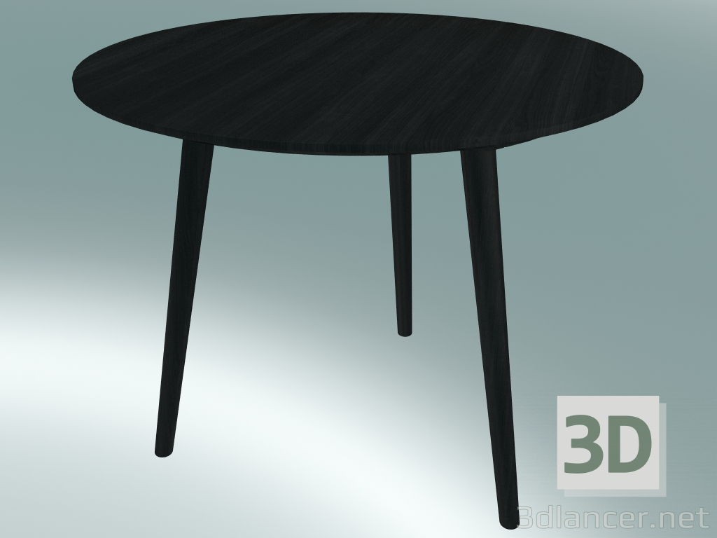 3d модель Стол обеденный In Between (SK3, Ø90cm, H 73cm, Black lacquered oak) – превью