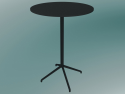 Cafe table Still (Ø75, H 105 cm, Black)