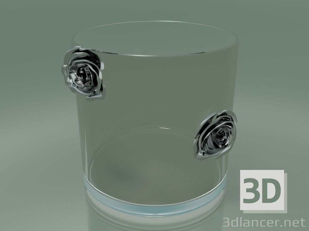 3D modeli Vazo Illusion Gül (H 30cm, D 30cm) - önizleme