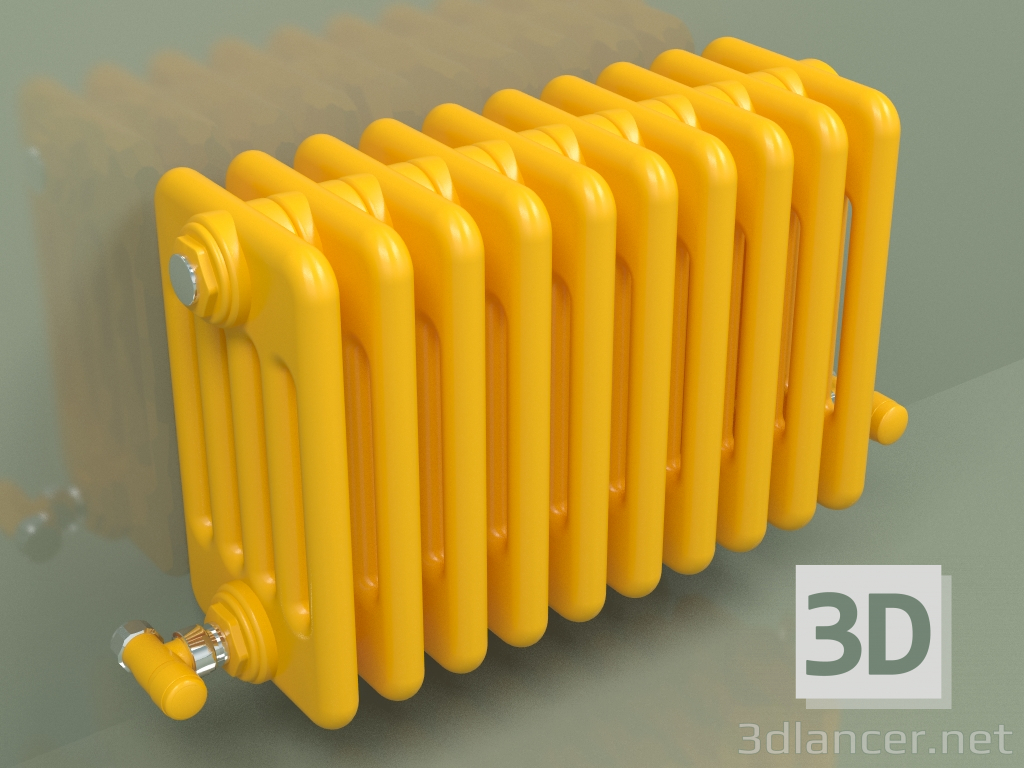 3d модель Радіатор TESI 5 (H 300 10EL, Melon yellow - RAL 1028) – превью