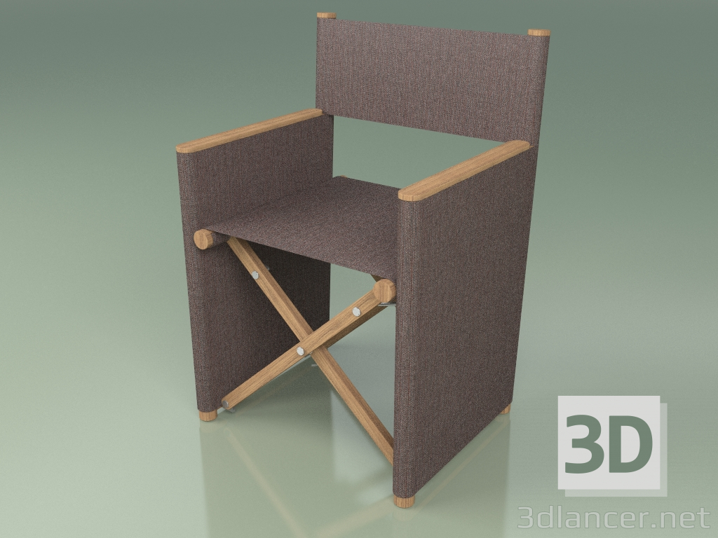 modello 3D Sedia da regista 001 (Marrone) - anteprima