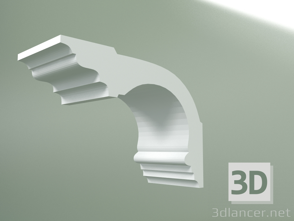 Modelo 3d Cornija de gesso (plinto de teto) KT143 - preview