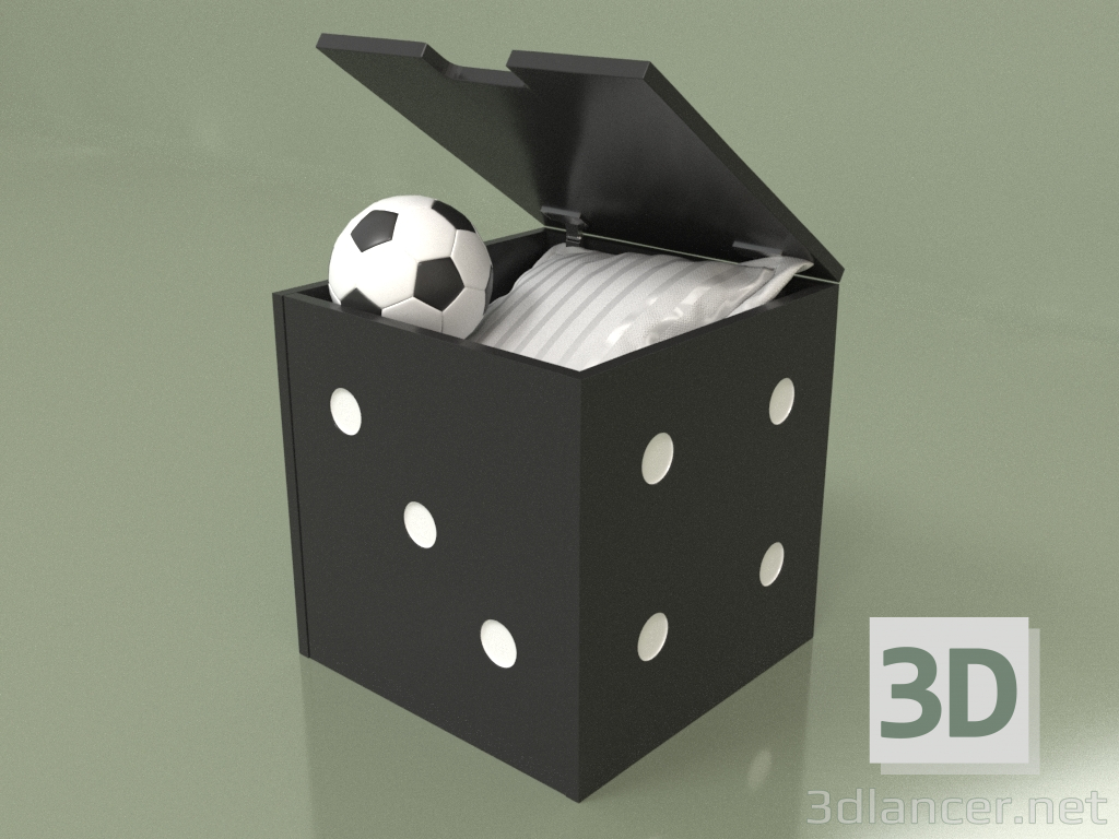 3d model Domino toy box (black) - preview