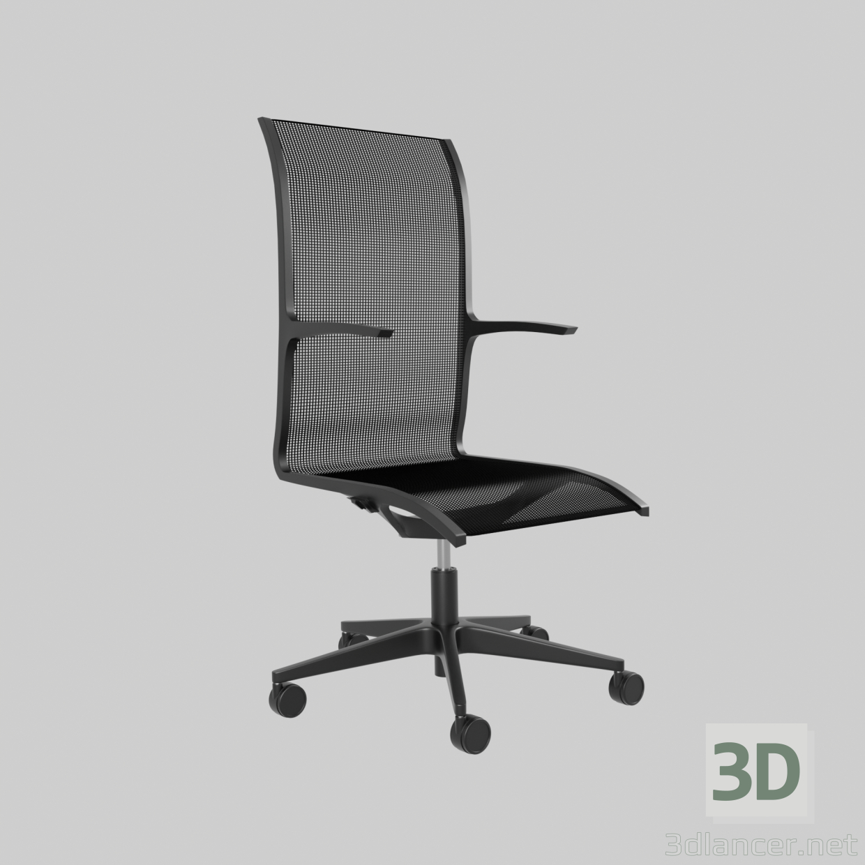 modello 3D Sedia computer - anteprima