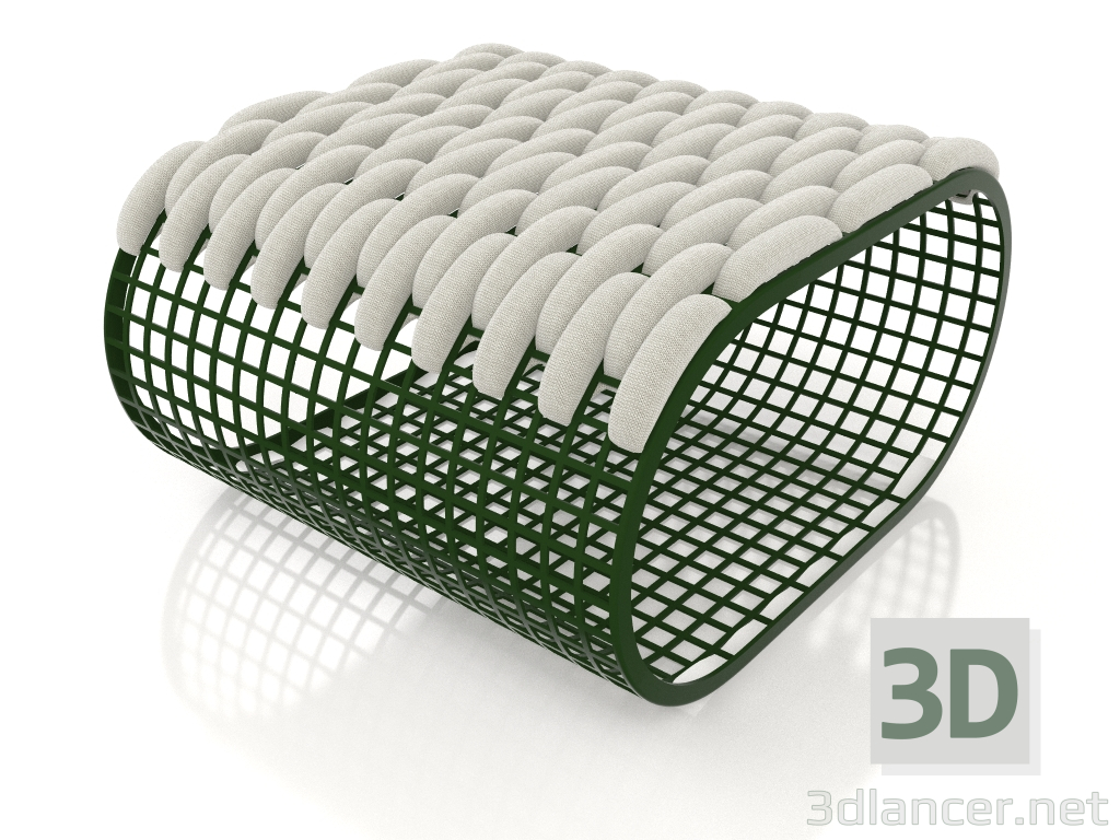 Modelo 3d Pufe (verde garrafa) - preview