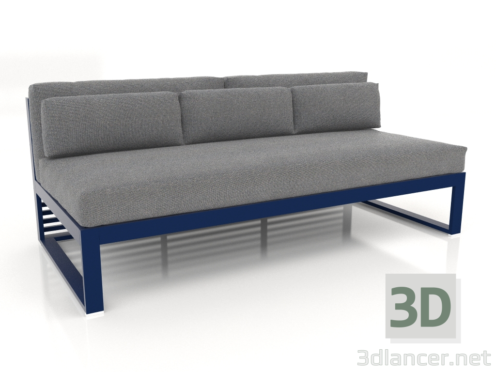 Modelo 3d Sofá modular, seção 4 (azul noturno) - preview