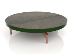 Tavolino rotondo Ø90x22 (Verde bottiglia, DEKTON Radium)