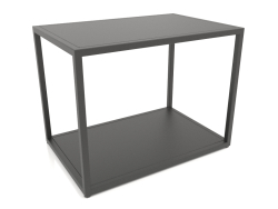 Rechteckiger Couchtisch mit zwei Ebenen (METALL, 60X40X44)