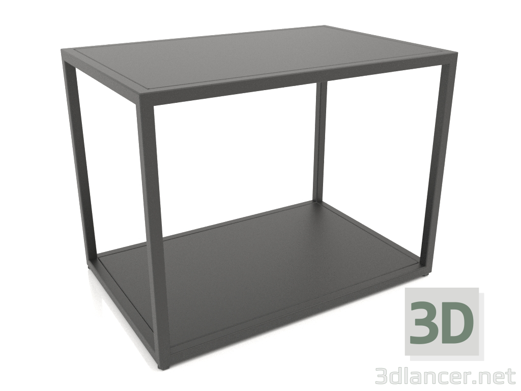 3D Modell Rechteckiger Couchtisch mit zwei Ebenen (METALL, 60X40X44) - Vorschau