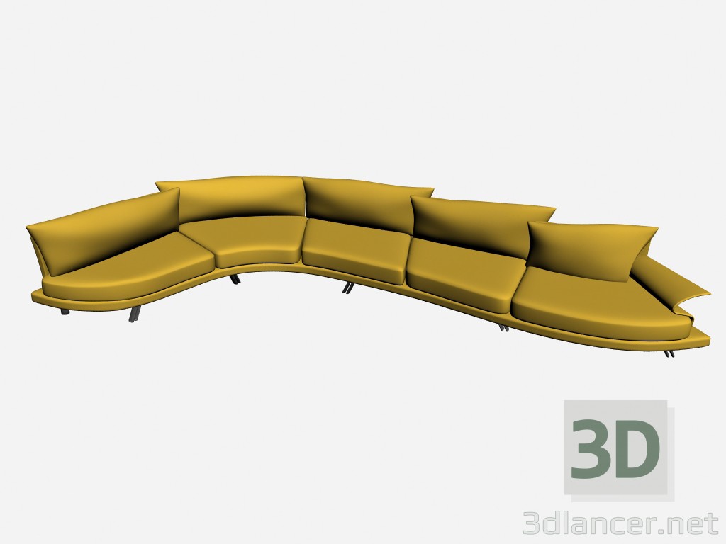 3d model Sofá Super roy esecuzione speciale 15 - vista previa