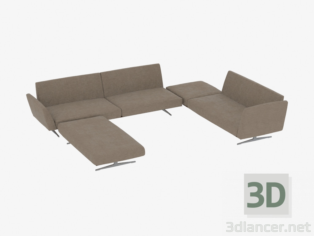 3d model Modular sofa Fianco 281 - preview