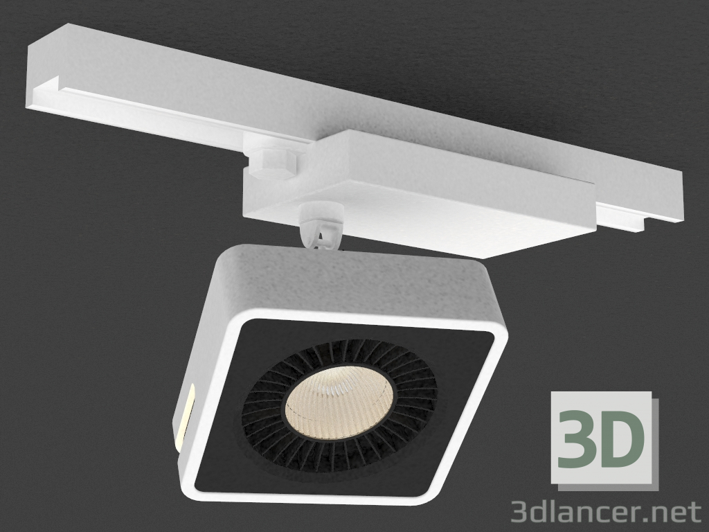 Modelo 3d Pista lâmpada LED (DL18409_11WW-Track SQ Branco) - preview