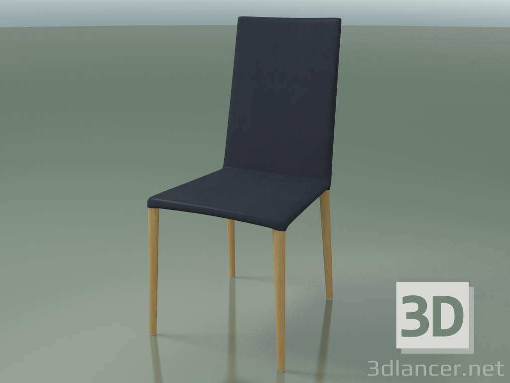 3d model Silla 1710 (H 96-97 cm, con tapicería de cuero, roble natural L22) - vista previa