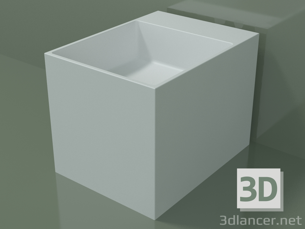 3D modeli Tezgah üstü lavabo (01UN12302, Glacier White C01, L 36, P 48, H 36 cm) - önizleme