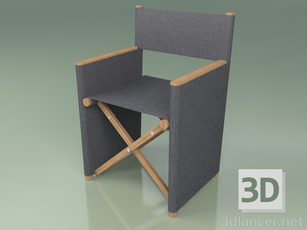 3d model Silla de director 001 (gris) - vista previa