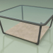 3d model Coffee table 001 (Ribbed Glass, Metal Smoke, Farsena Stone) - preview