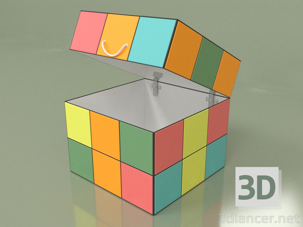 modèle 3D Coffre à jouets Rubik's Cube - preview