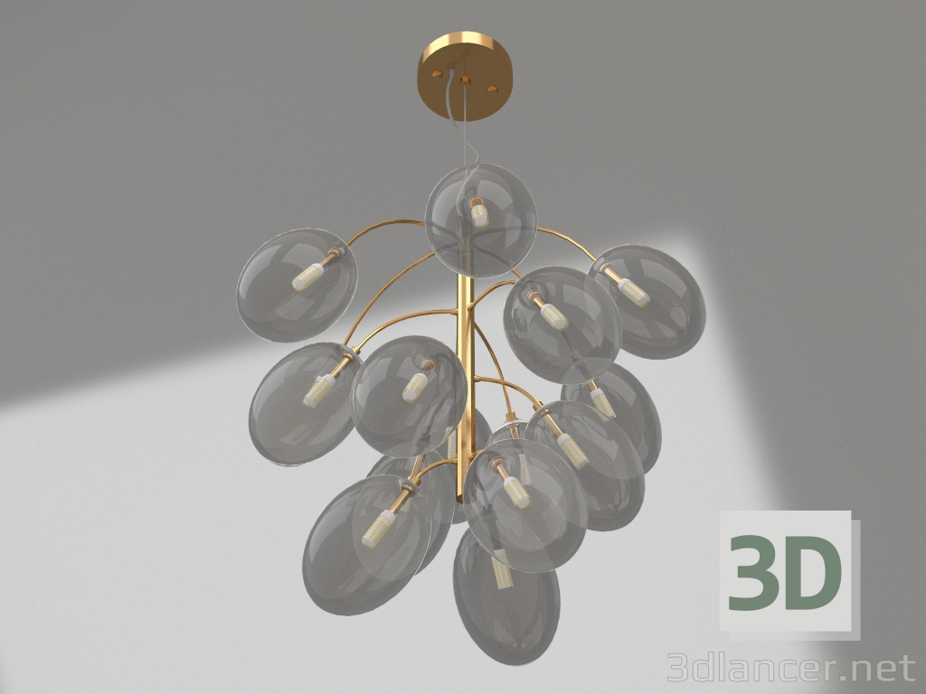 modello 3D Lampadario a sospensione Amos (07654-15) - anteprima