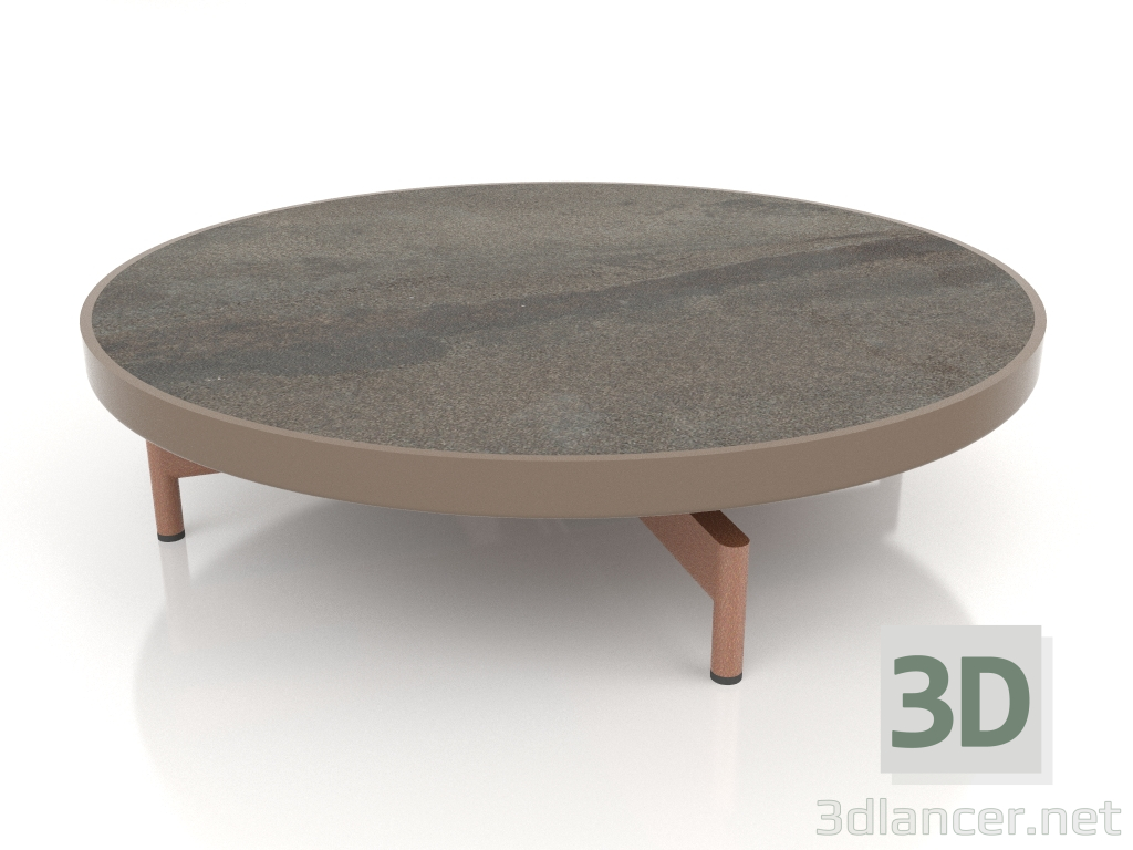 3d модель Стол журнальный круглый Ø90x22 (Bronze, DEKTON Radium) – превью