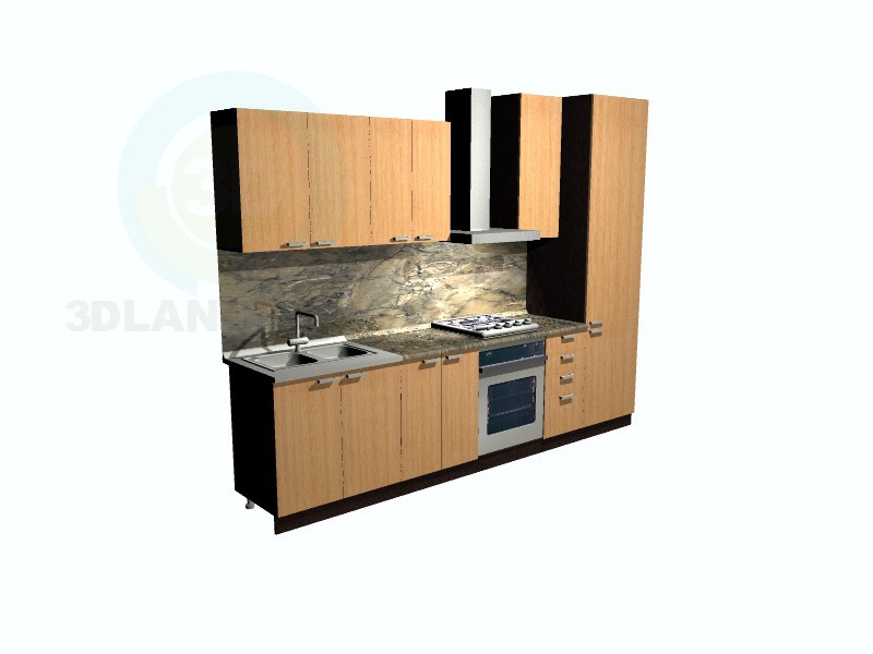 modello 3D cucina - anteprima