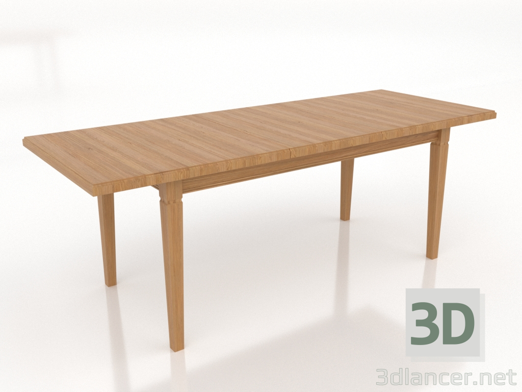 3D Modell Esstisch TRANSFORM 2100x800 mm (ausziehbar, Eiche natur) - Vorschau 3D Modell Esstisch TRANSFORM 2100x800 mm (ausziehbar, Eiche natur) - Vorschau