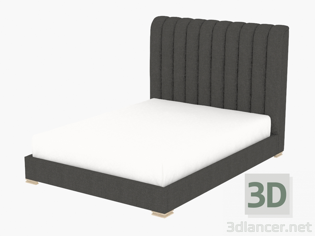 modello 3D Letto matrimoniale HARLAN letto queen size con la struttura (5103Q.W006) - anteprima