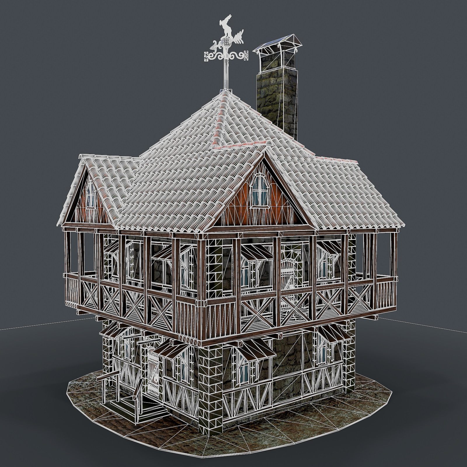 Mittelalterliches Haus 3d Modell 3D-Modell kaufen - Rendern