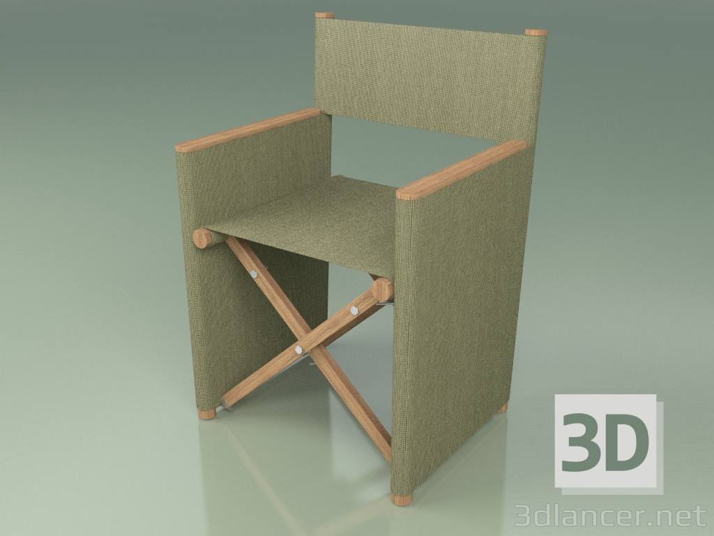 modello 3D Sedia da regista 001 (oliva) - anteprima