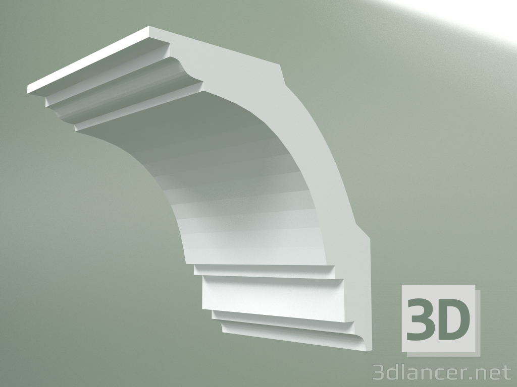 Modelo 3d Cornija de gesso (plinto de teto) KT145 - preview