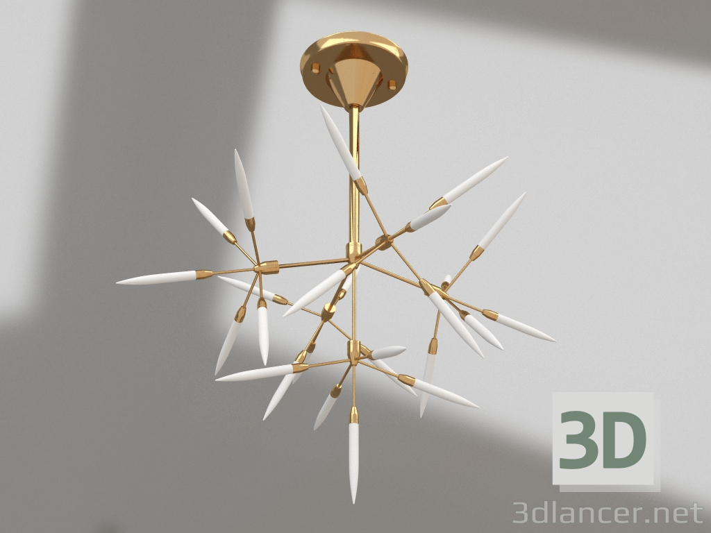 Modelo 3d Lustre LED suspenso Malva (07655) - preview