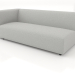 3d model Sofa module 2 seats (L) 183x90 with an armrest on the left - preview