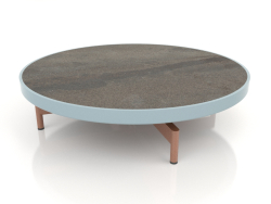 Table basse ronde Ø90x22 (Gris bleu, DEKTON Radium)