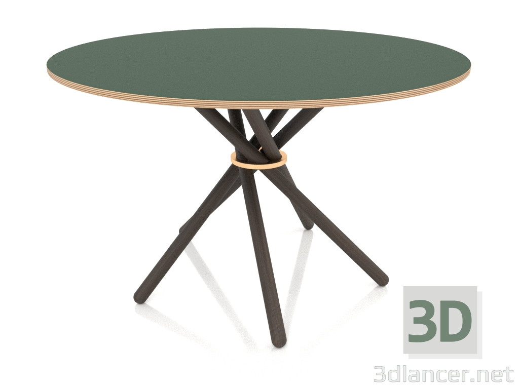 modello 3D Tavolo da pranzo Hector 120 (Linoleum VERDE scuro) - anteprima