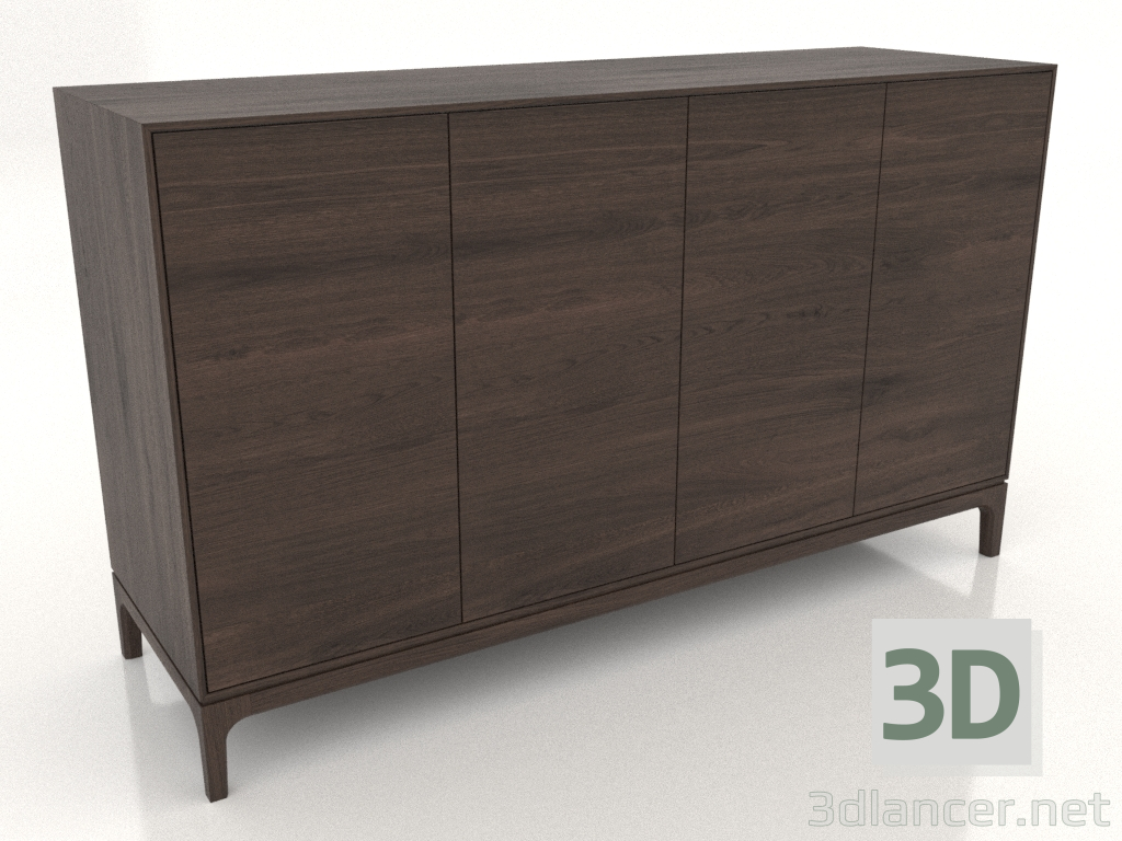 modello 3D Mobile TV FARGO 1600x500x950 mm (rovere scuro) - anteprima