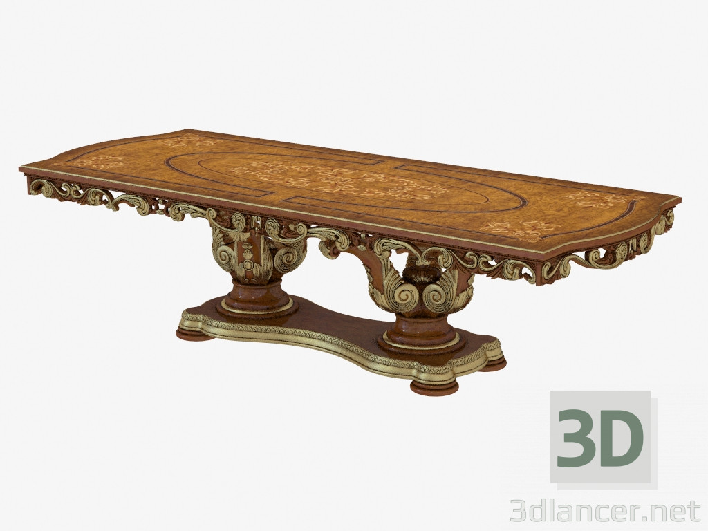 3d model Mesa de comedor en estilo clásico 106 (300cm) - vista previa