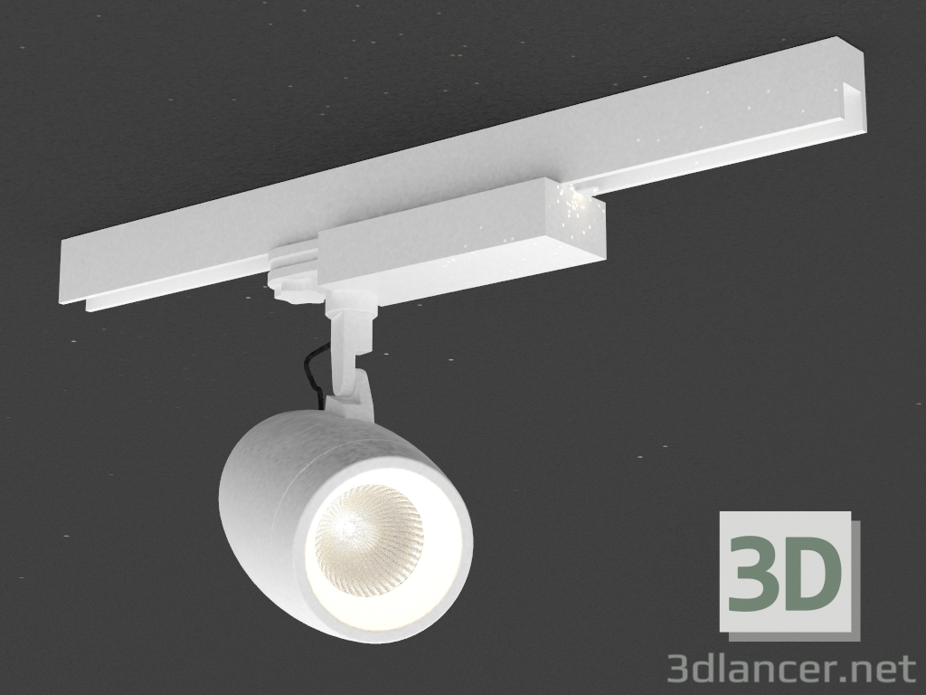 Modelo 3d Pista lâmpada LED (DL18433_11WW-Track R Branco) - preview