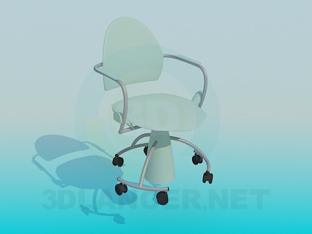 3d model Armchair on wheels - preview