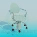 3d model Armchair on wheels - preview