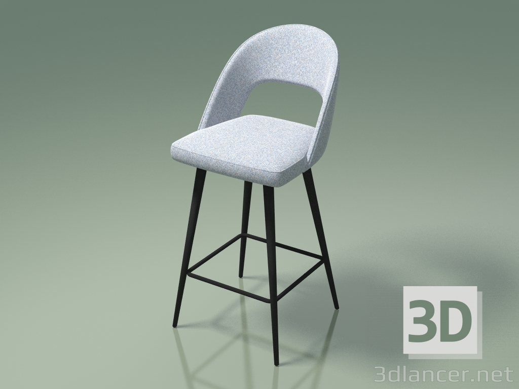 modello 3D Sedia da bar Taylor (blu) - anteprima