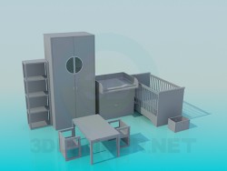 Sistema de muebles de habitación de los niños