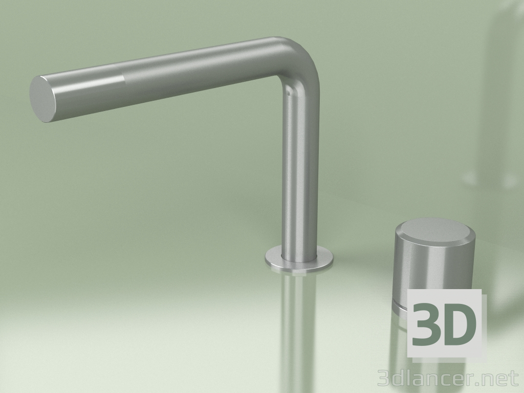 3d model Mezclador de dos orificios con caño H 143 mm (16 07 T, AS) - vista previa