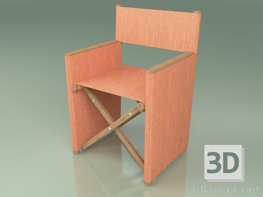 3d model Silla de director 001 (naranja) - vista previa